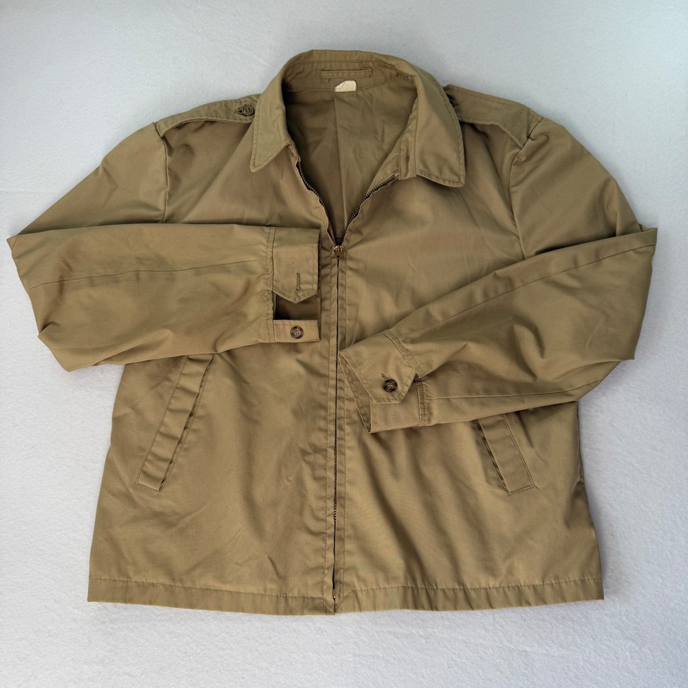 Vintage Creighton Jacket Mens 42L Vietnam Military Bomber Windbreaker Talon Zip